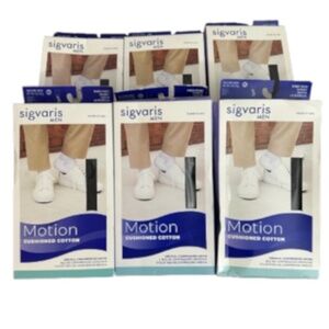 NIB Sigvaris 6 Mens Medical Motion Cushioned Cotton Compression Socks Size M/L